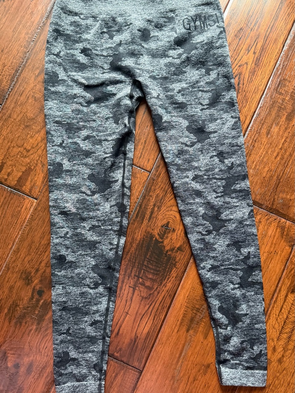 Gymshark Black & Gray Camo Seamless Leggings